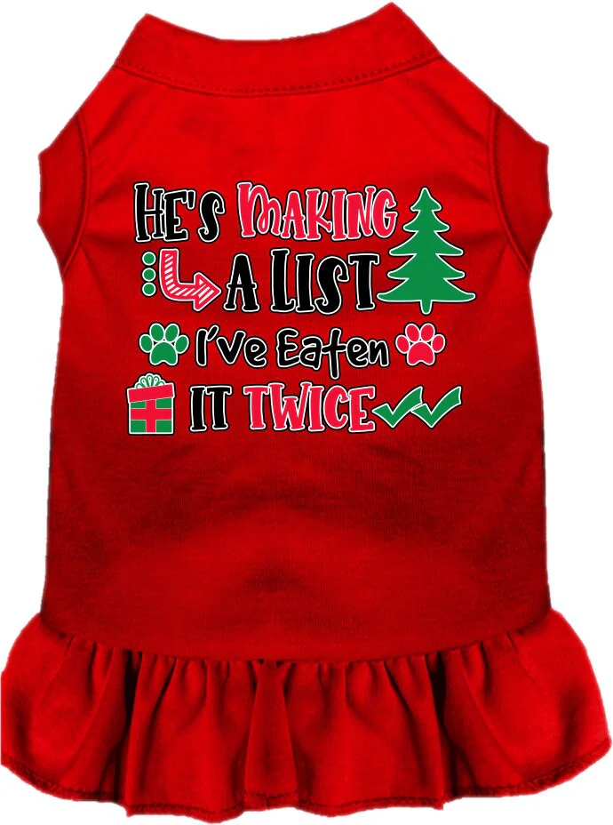 Christmas Pet Dress "He's Making A List, I've Eaten It Twice" - Image 10