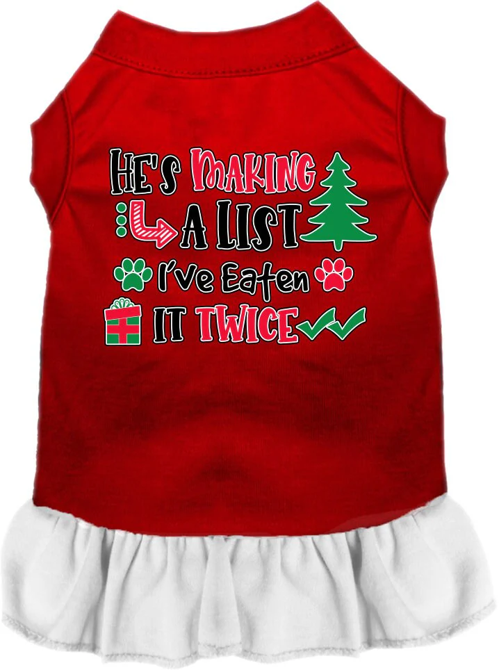 Christmas Pet Dress "He's Making A List, I've Eaten It Twice" - Image 5