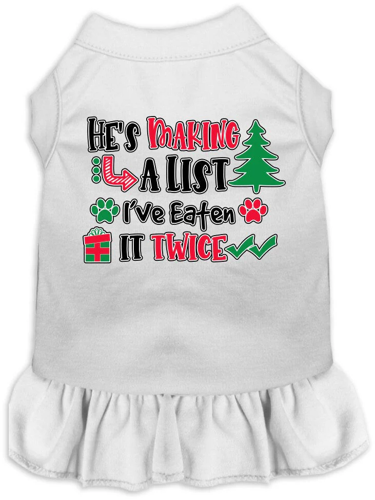 Christmas Pet Dress "He's Making A List, I've Eaten It Twice" - Image 6