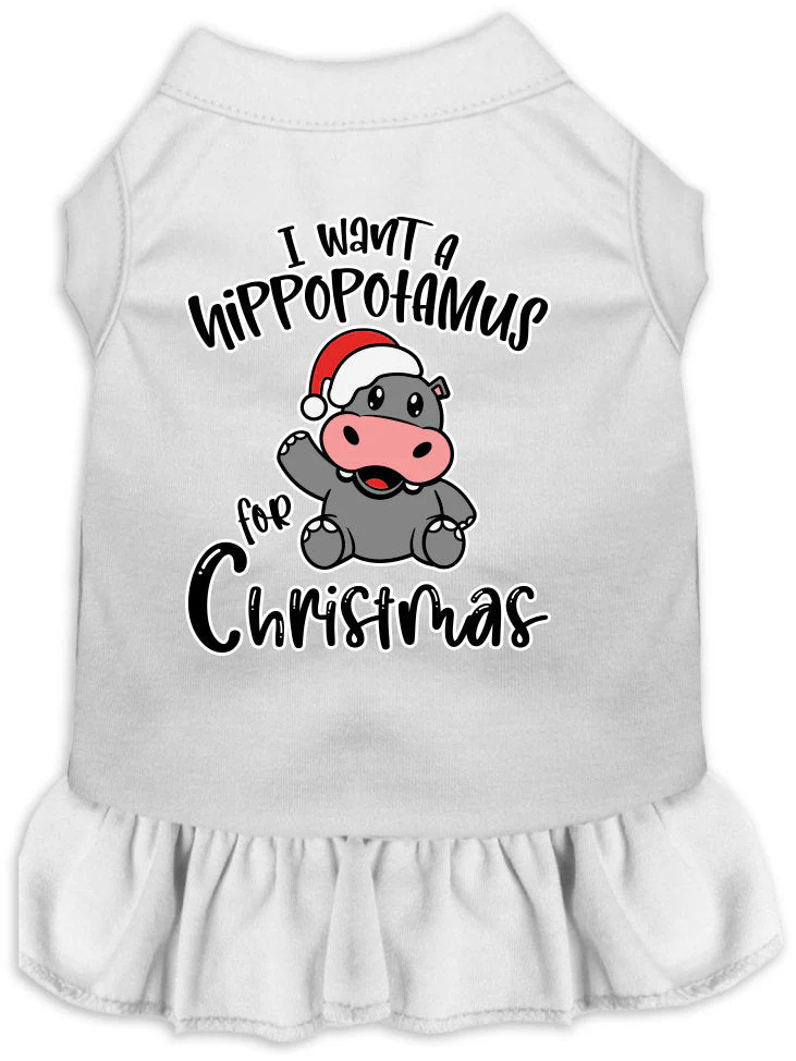 Christmas Pet Dress "I Want A Hippopotamus For Christmas" - Image 10