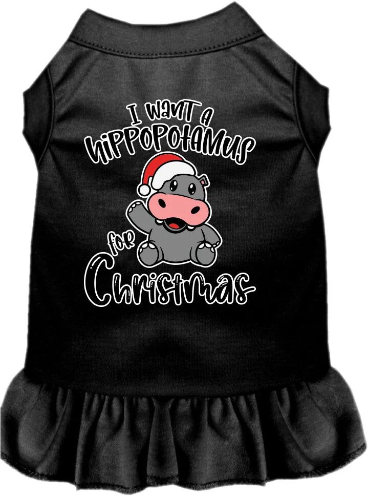 Christmas Pet Dress "I Want A Hippopotamus For Christmas" - Image 3