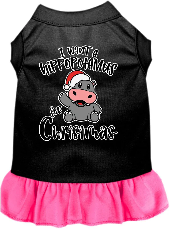 Christmas Pet Dress "I Want A Hippopotamus For Christmas" - Image 4