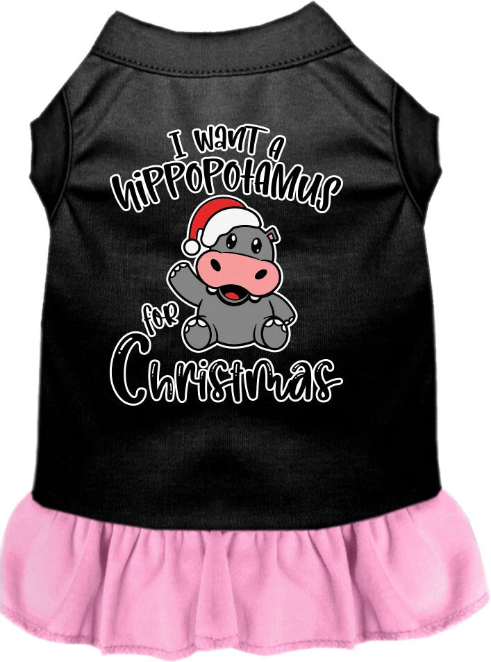 Christmas Pet Dress "I Want A Hippopotamus For Christmas" - Image 5