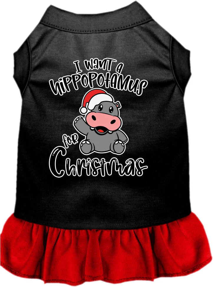 Christmas Pet Dress "I Want A Hippopotamus For Christmas" - Image 6