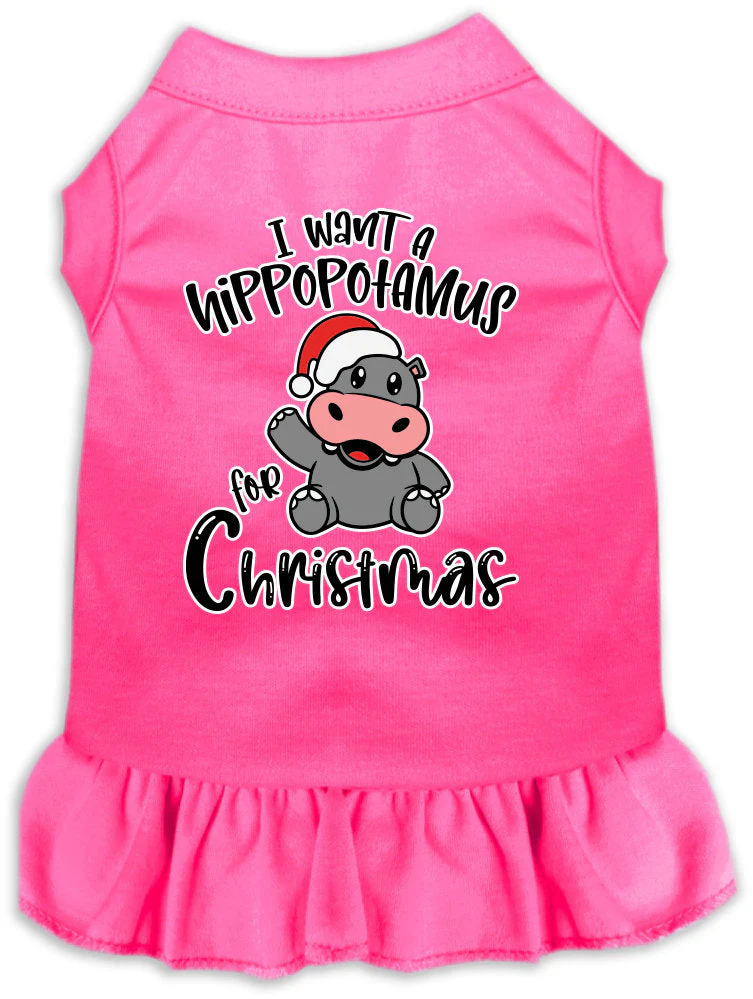 Christmas Pet Dress "I Want A Hippopotamus For Christmas" - Image 7