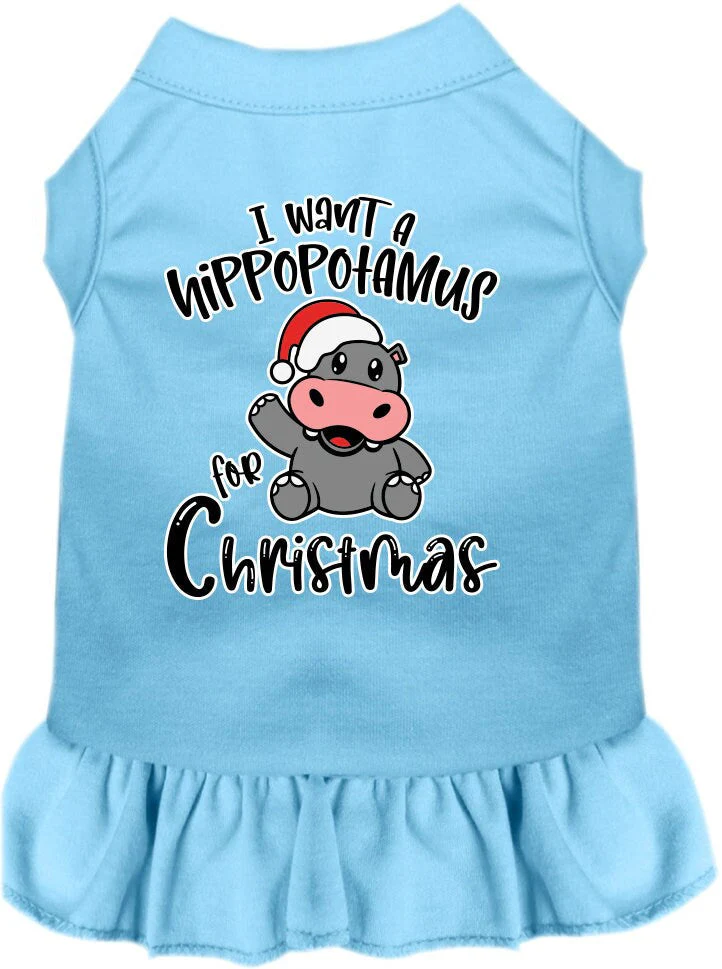 Christmas Pet Dress "I Want A Hippopotamus For Christmas" - Image 8