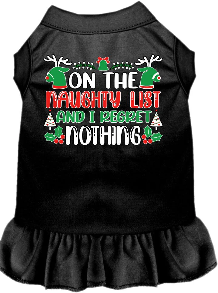 Christmas Pet Dress "On The Naughty List And I Regret Nothing" - Image 3