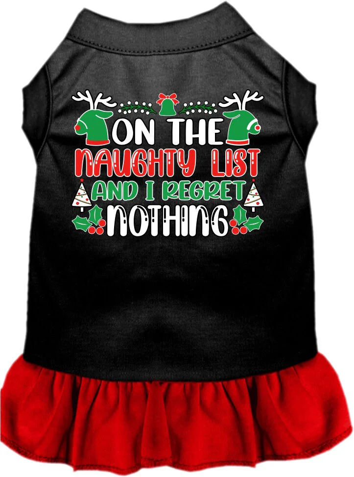 Christmas Pet Dress "On The Naughty List And I Regret Nothing" - Image 4
