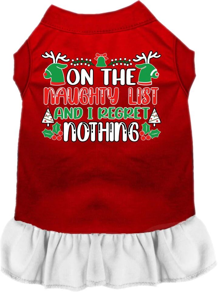 Christmas Pet Dress "On The Naughty List And I Regret Nothing" - Image 5