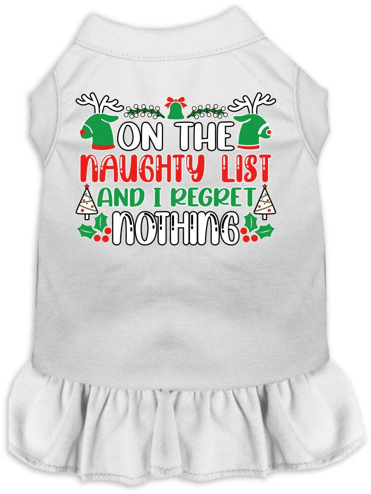 Christmas Pet Dress "On The Naughty List And I Regret Nothing" - Image 6