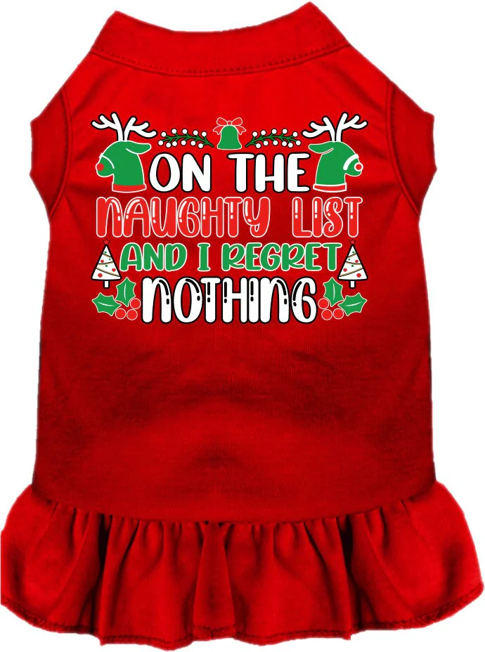 Christmas Pet Dress "On The Naughty List And I Regret Nothing" - Image 7