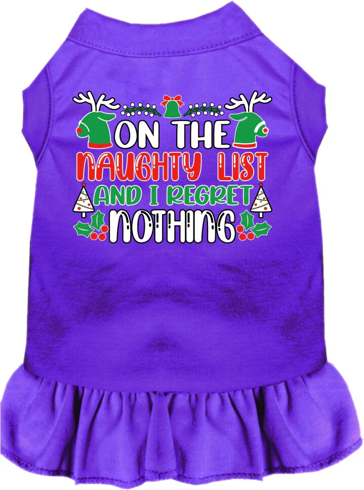 Christmas Pet Dress "On The Naughty List And I Regret Nothing" - Image 8
