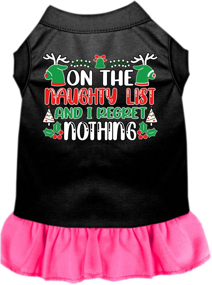 Christmas Pet Dress "On The Naughty List And I Regret Nothing" - Image 9