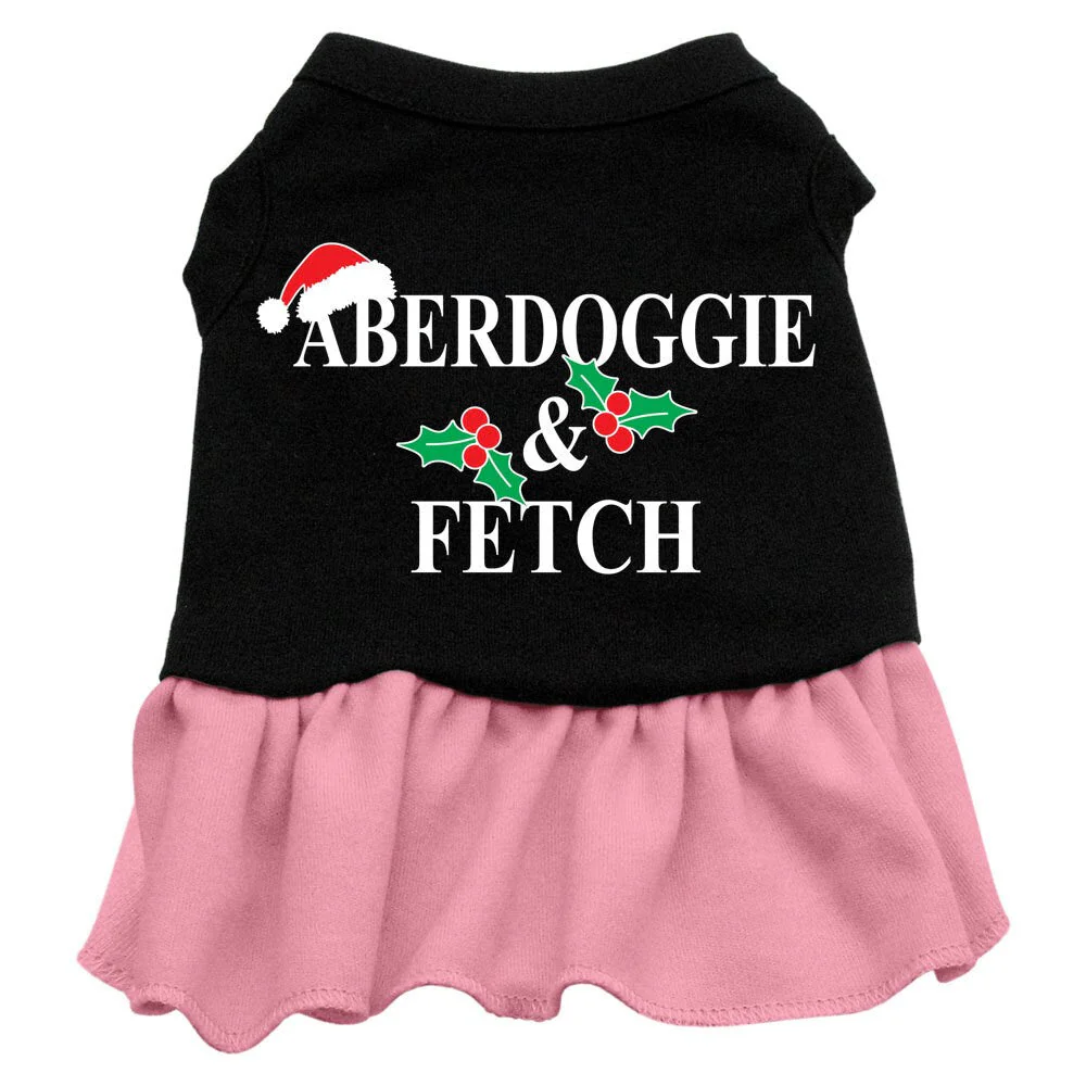 Christmas Pet Dress Screen Printed, "Aberdoggie Christmas" - Image 3