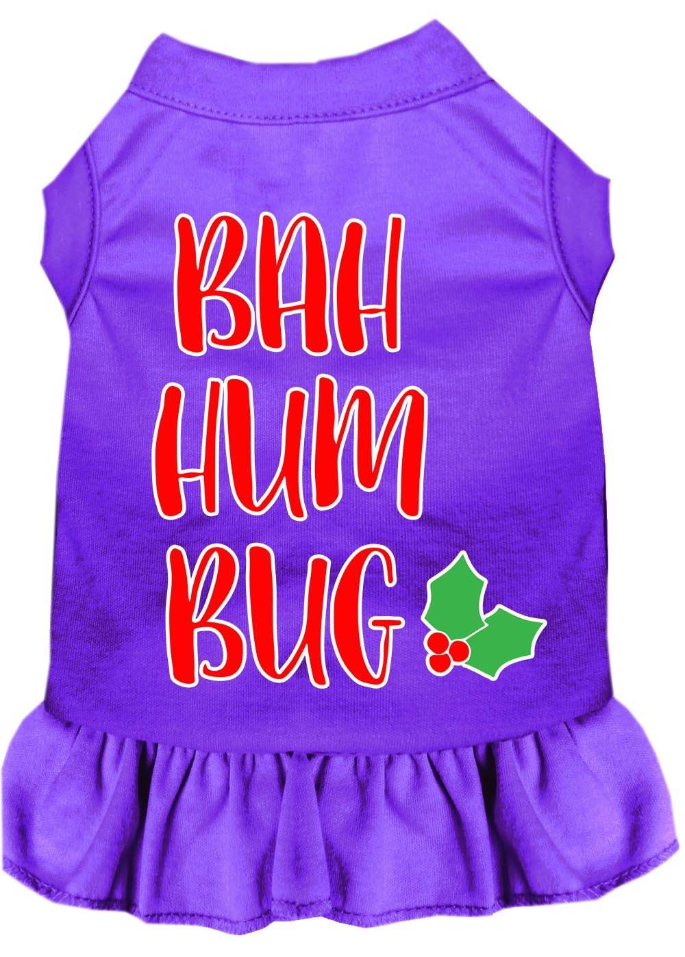 Christmas Pet Dress Screen Printed, "Bah Humbug" - Image 10