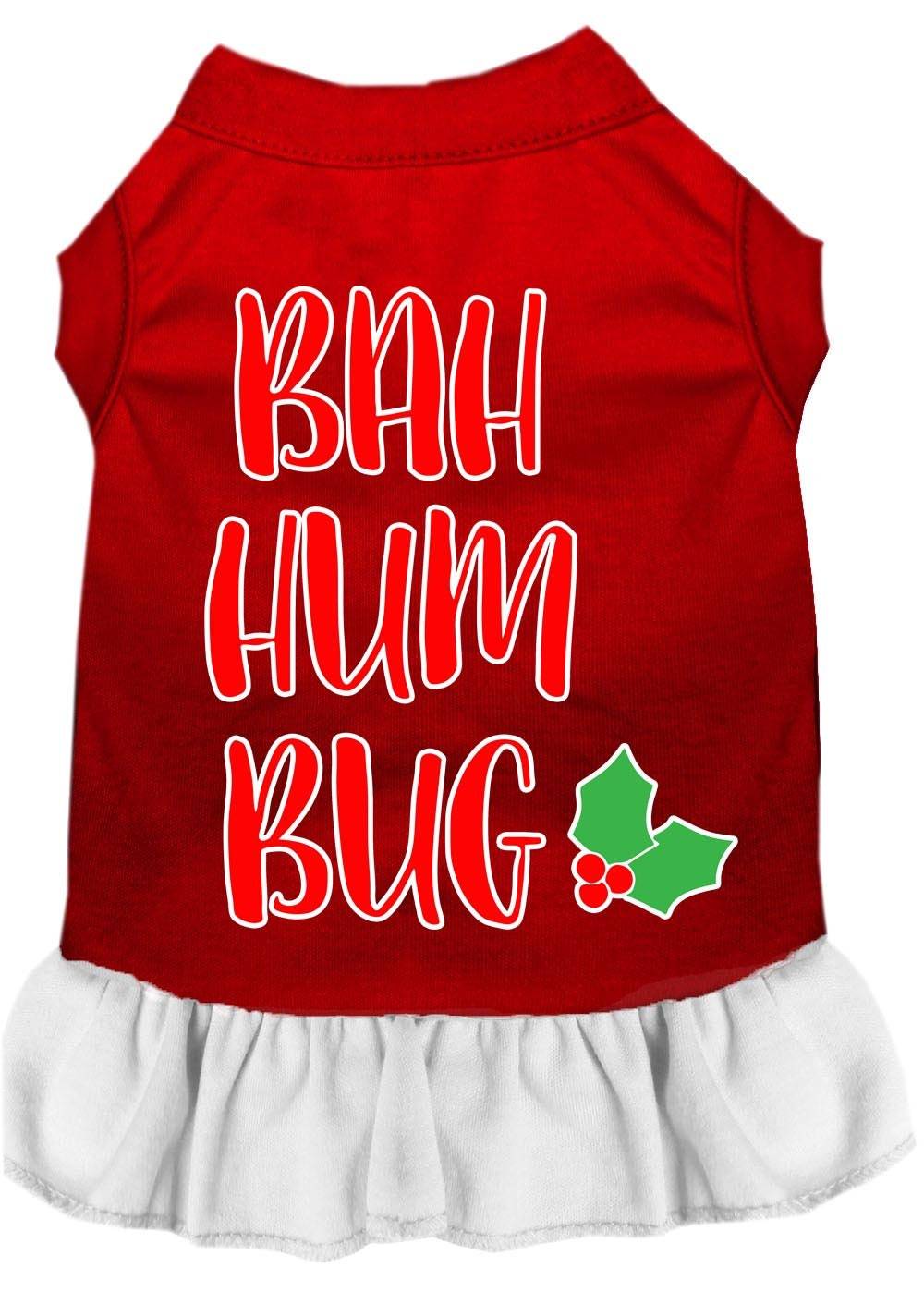 Christmas Pet Dress Screen Printed, "Bah Humbug" - Image 4