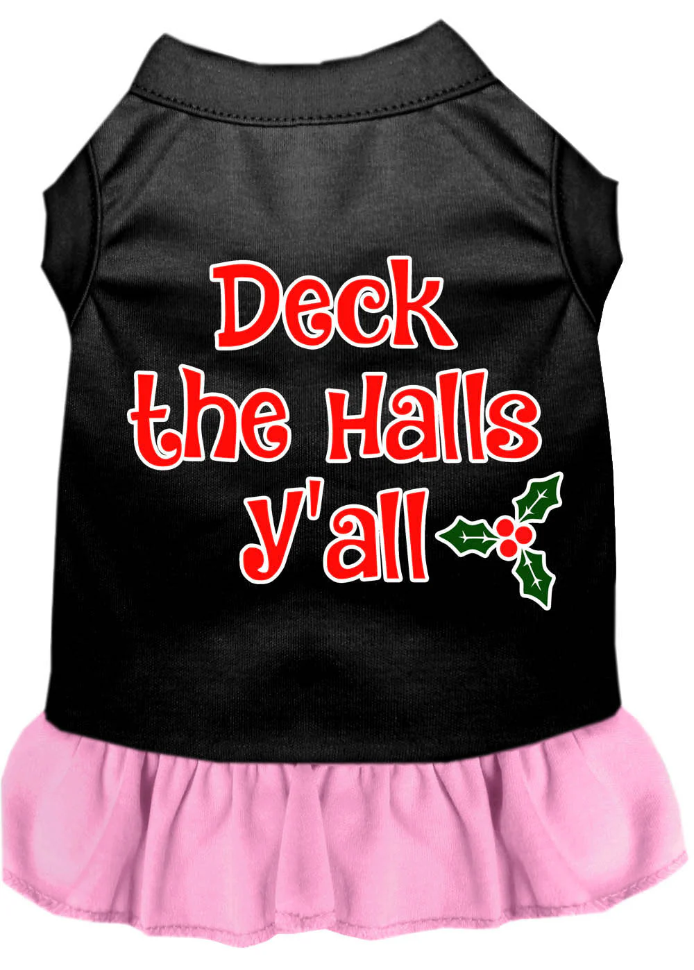 Christmas Pet Dress Screen Printed, "Deck The Halls Y'all" - Image 10