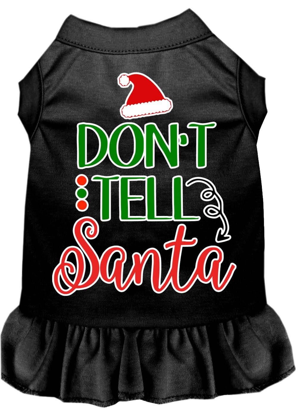 Christmas Pet Dress Screen Printed, "Don't Tell Santa" - Image 7