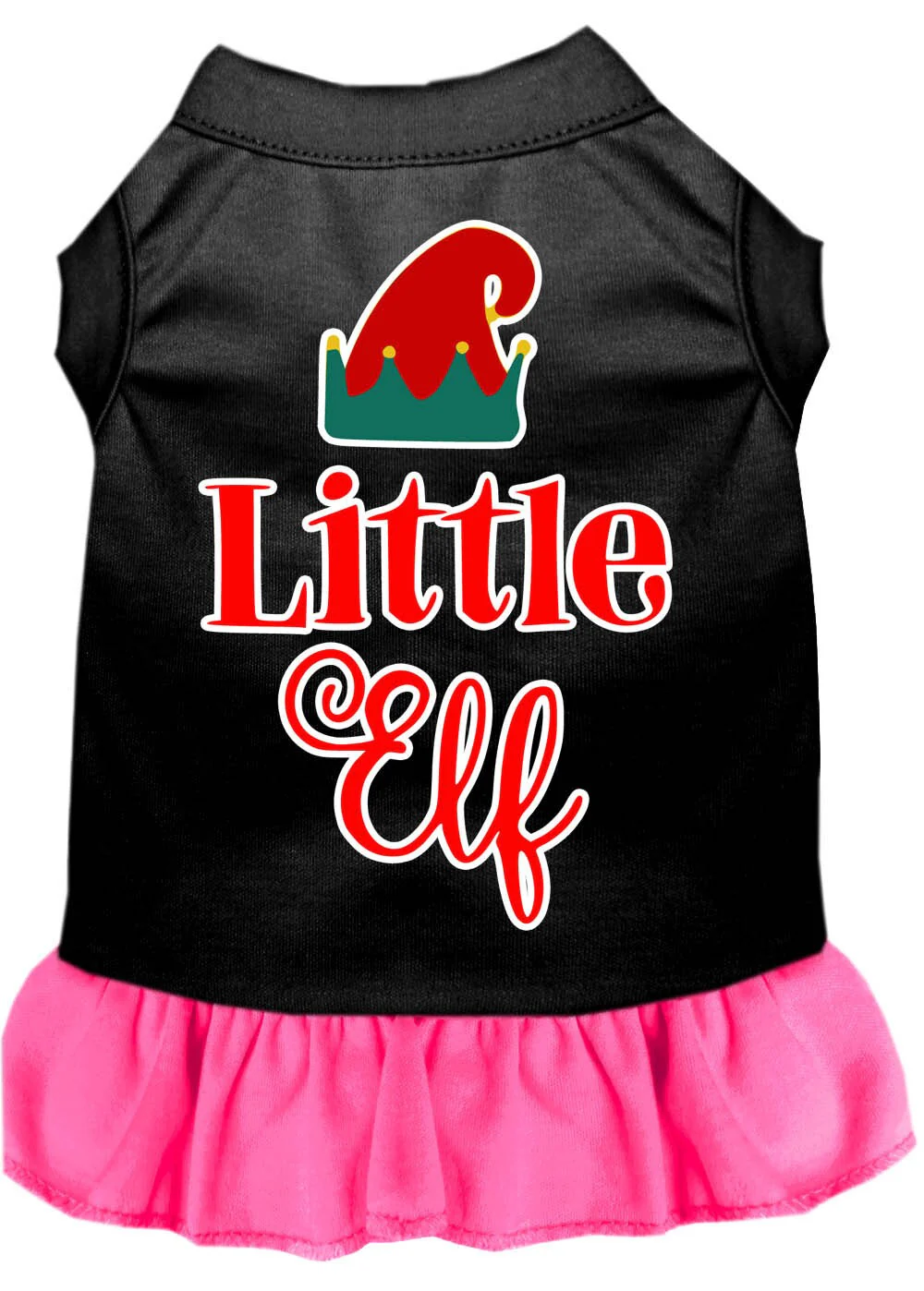 Christmas Pet Dress Screen Printed, "Little Elf" - Image 4