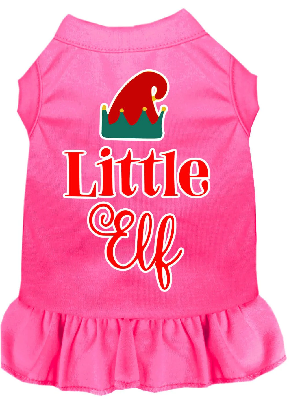Christmas Pet Dress Screen Printed, "Little Elf" - Image 5