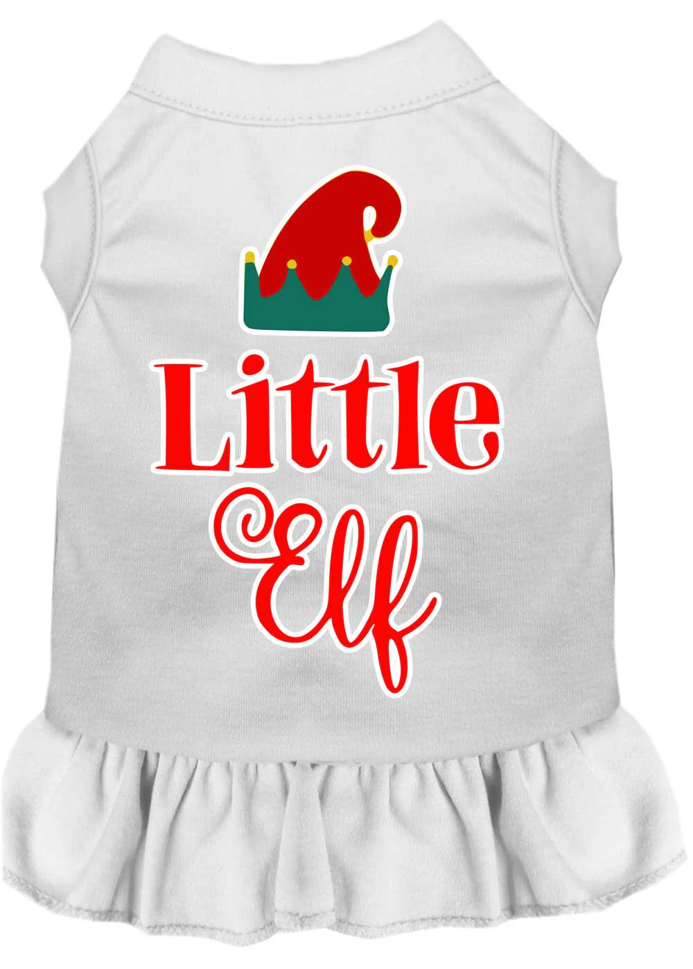 Christmas Pet Dress Screen Printed, "Little Elf" - Image 7