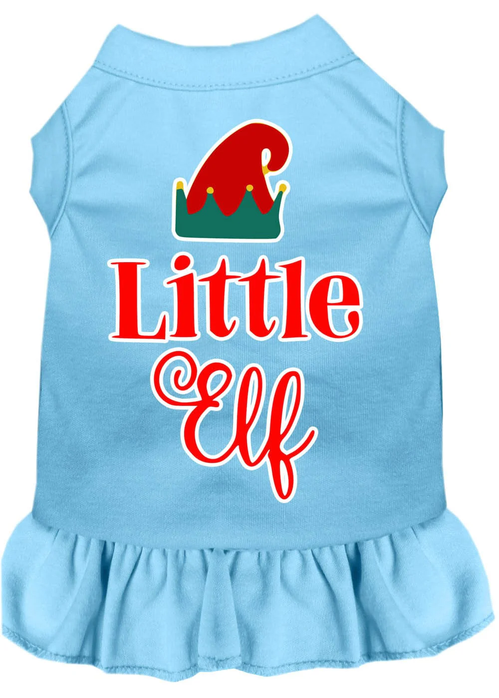 Christmas Pet Dress Screen Printed, "Little Elf" - Image 8
