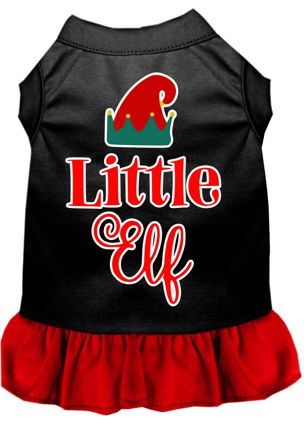 Christmas Pet Dress Screen Printed, "Little Elf" - Image 9