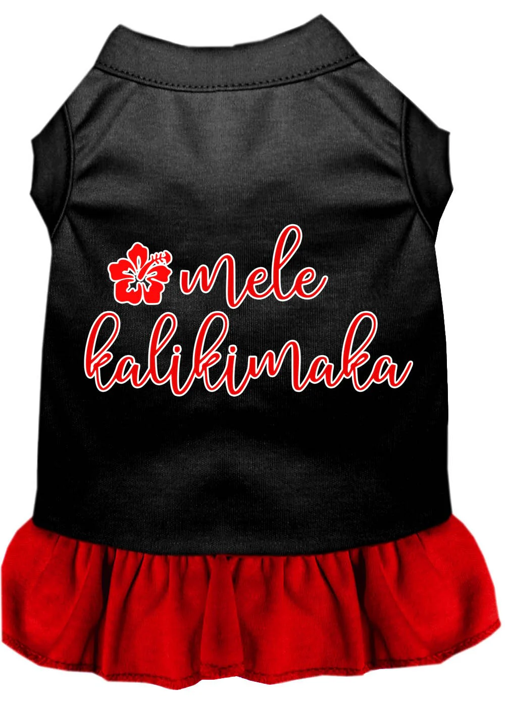 Christmas Pet Dress Screen Printed, "Mele Kalikimaka" - Image 10