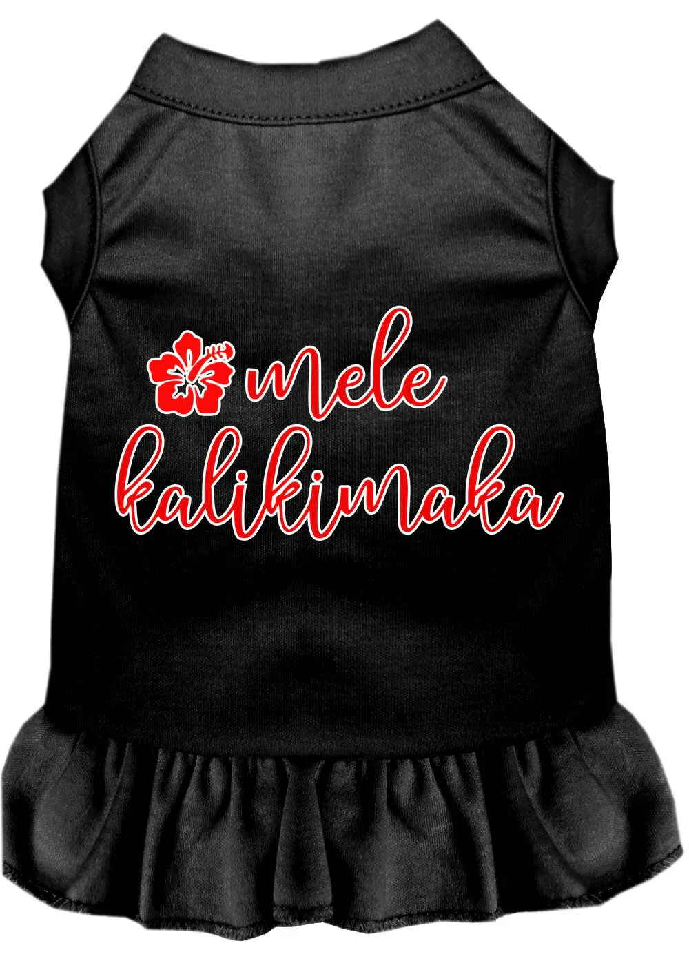 Christmas Pet Dress Screen Printed, "Mele Kalikimaka" - Image 3