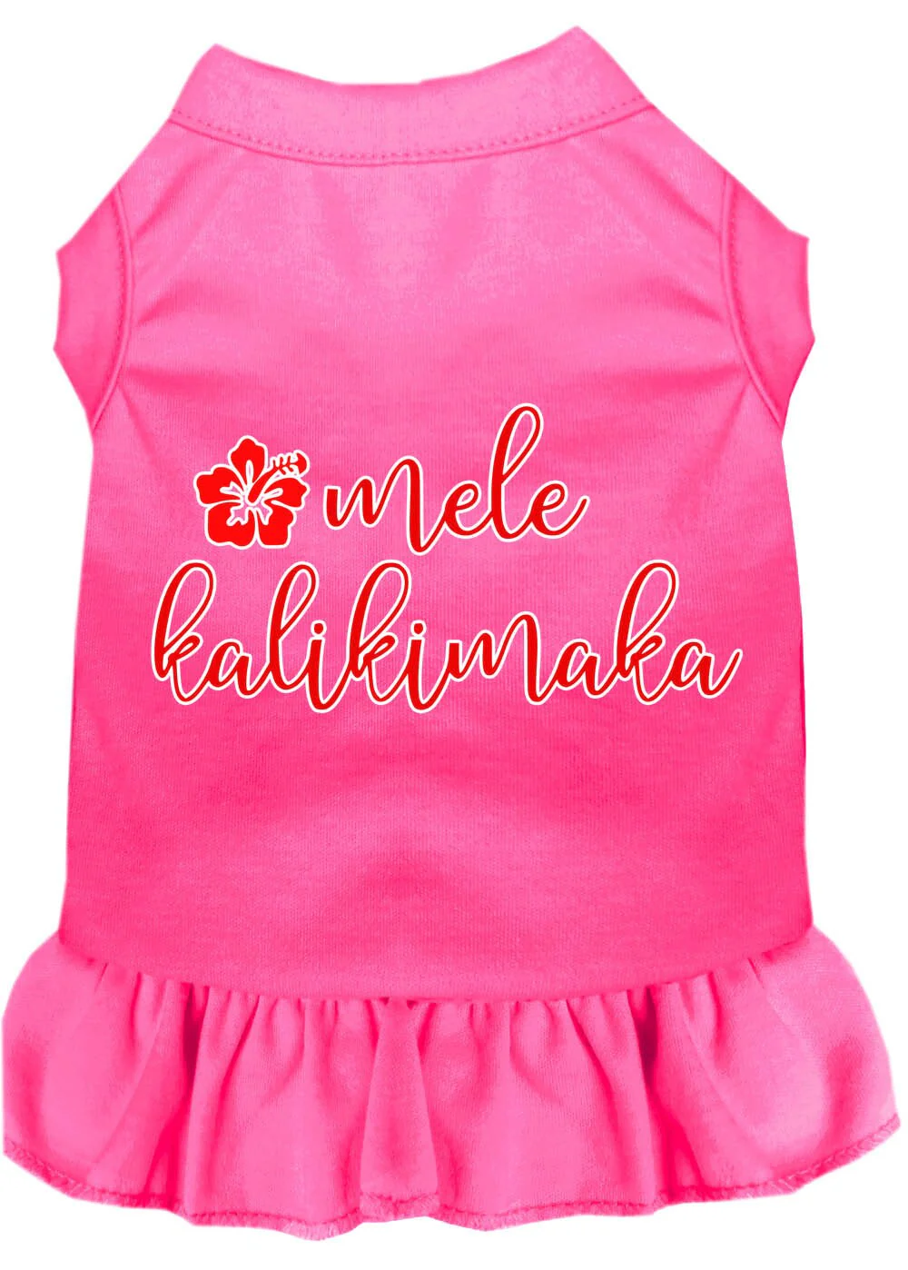Christmas Pet Dress Screen Printed, "Mele Kalikimaka" - Image 4