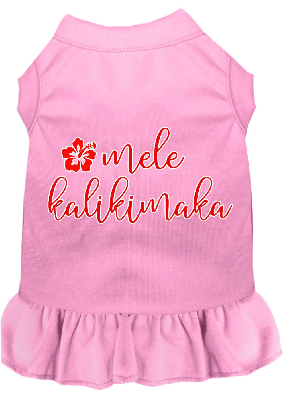 Christmas Pet Dress Screen Printed, "Mele Kalikimaka" - Image 5