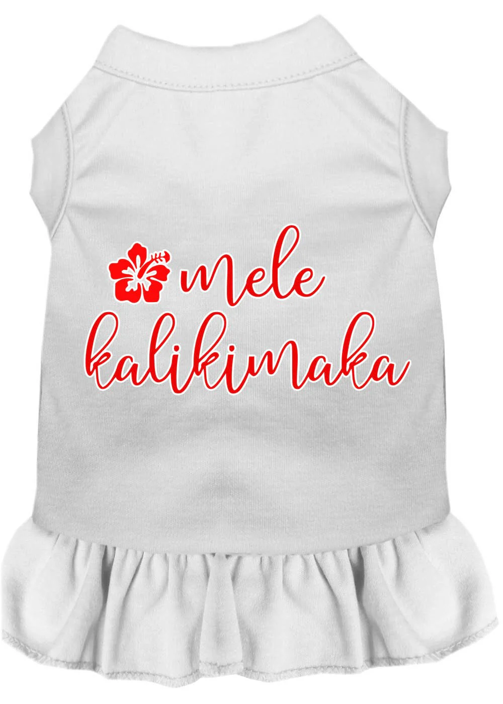 Christmas Pet Dress Screen Printed, "Mele Kalikimaka" - Image 7