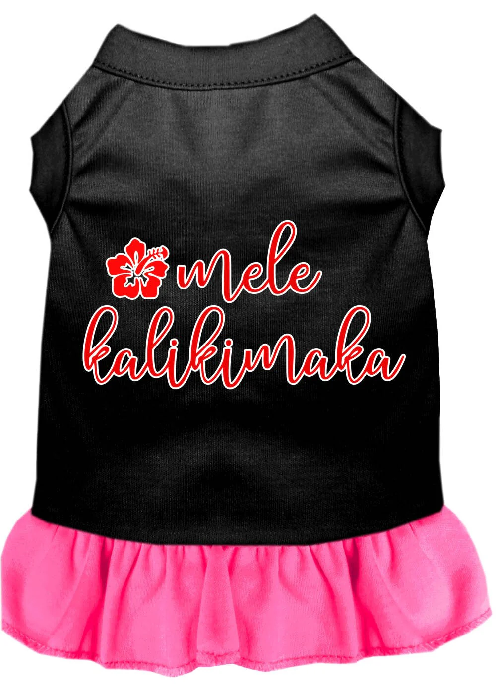 Christmas Pet Dress Screen Printed, "Mele Kalikimaka" - Image 9