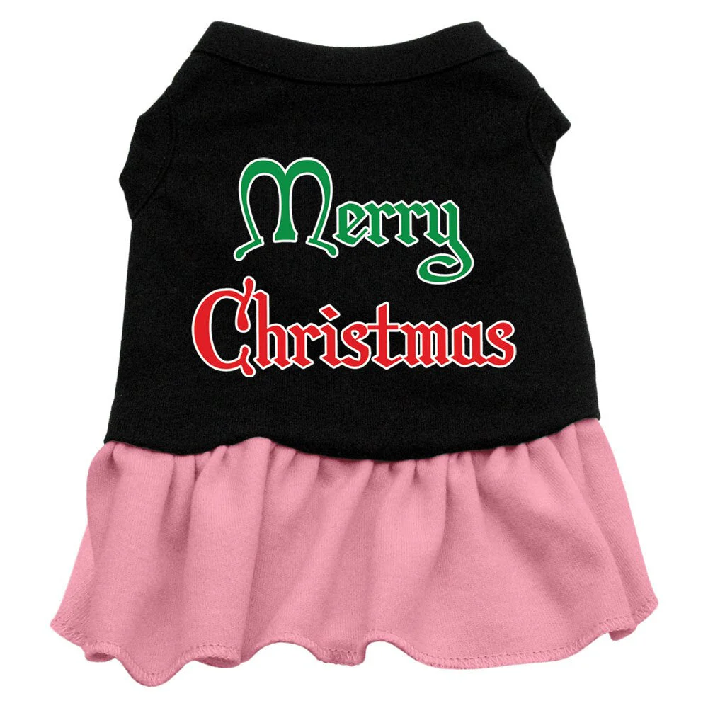 Christmas Pet Dress Screen Printed, "Merry Christmas" - Image 4