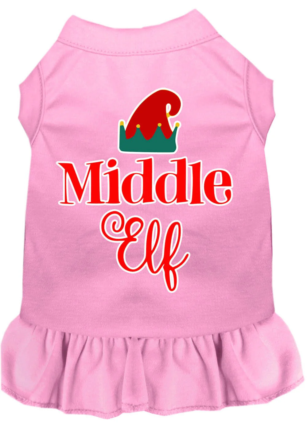 Christmas Pet Dress Screen Printed, "Middle Elf" - Image 10