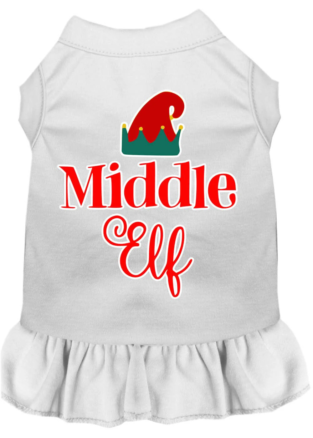 Christmas Pet Dress Screen Printed, "Middle Elf" - Image 7