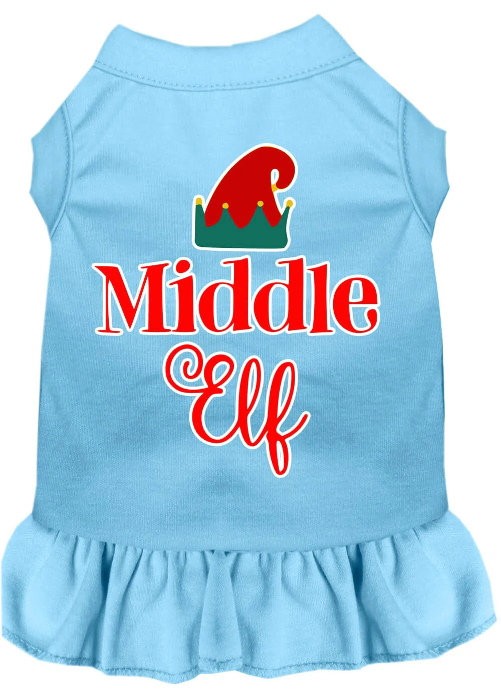 Christmas Pet Dress Screen Printed, "Middle Elf" - Image 8
