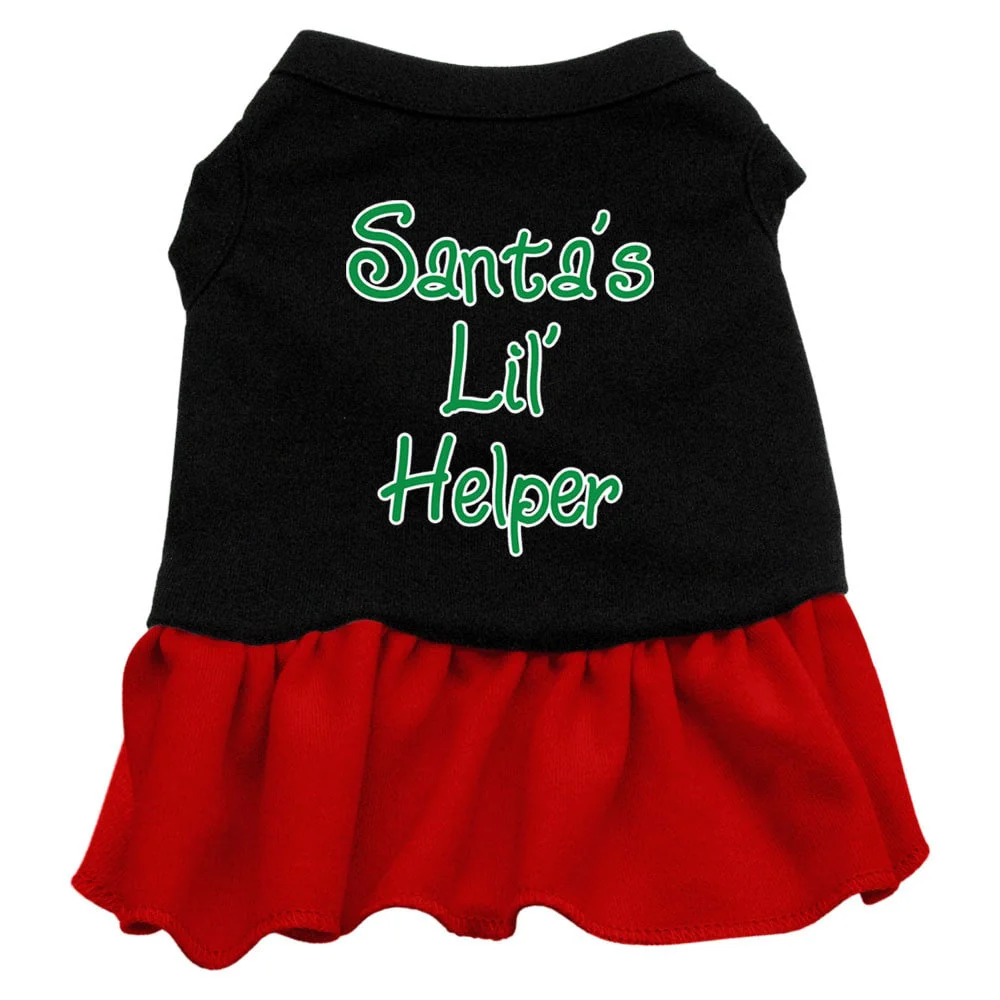 Christmas Pet Dress Screen Printed, "Santa's Lil Helper" - Image 3