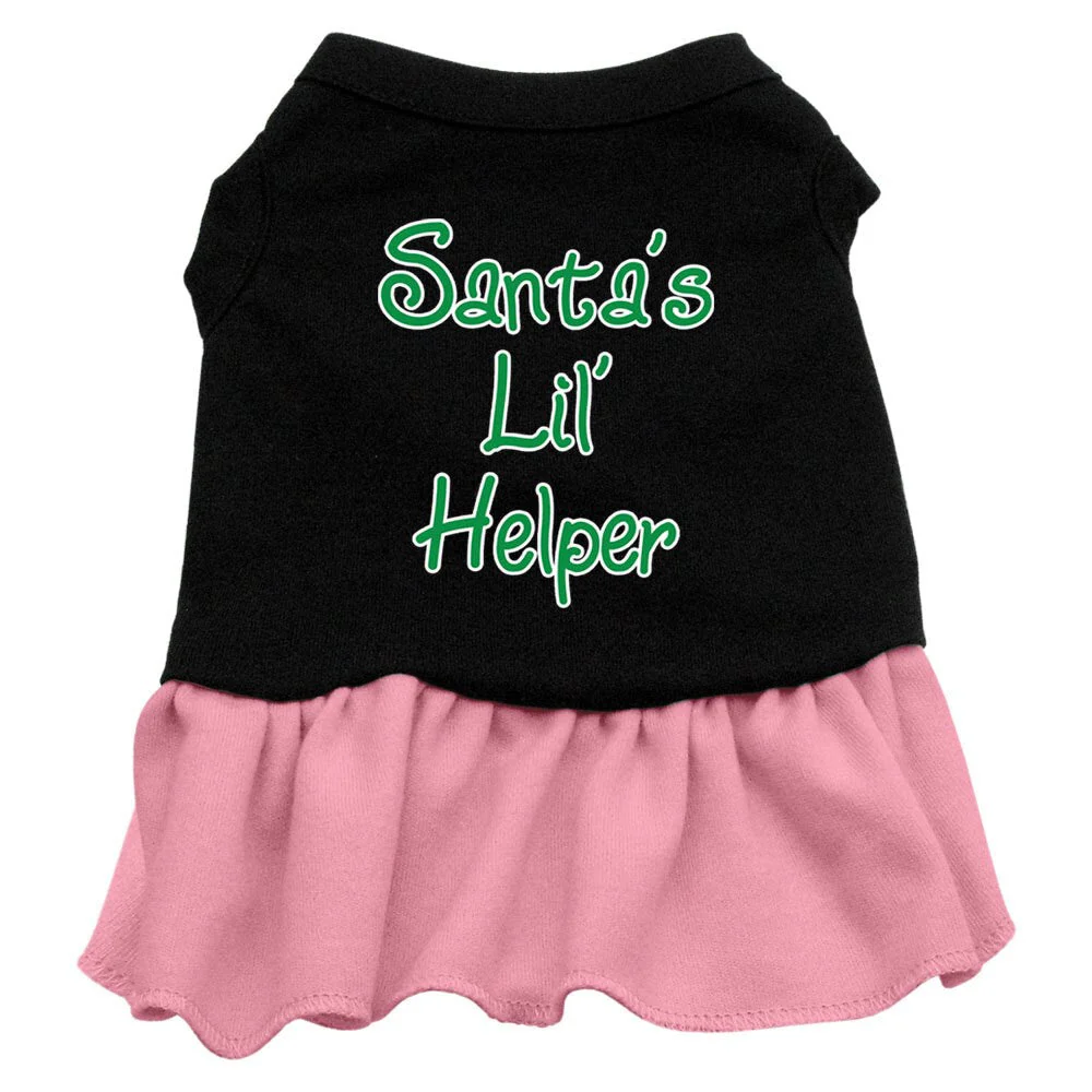 Christmas Pet Dress Screen Printed, "Santa's Lil Helper" - Image 4
