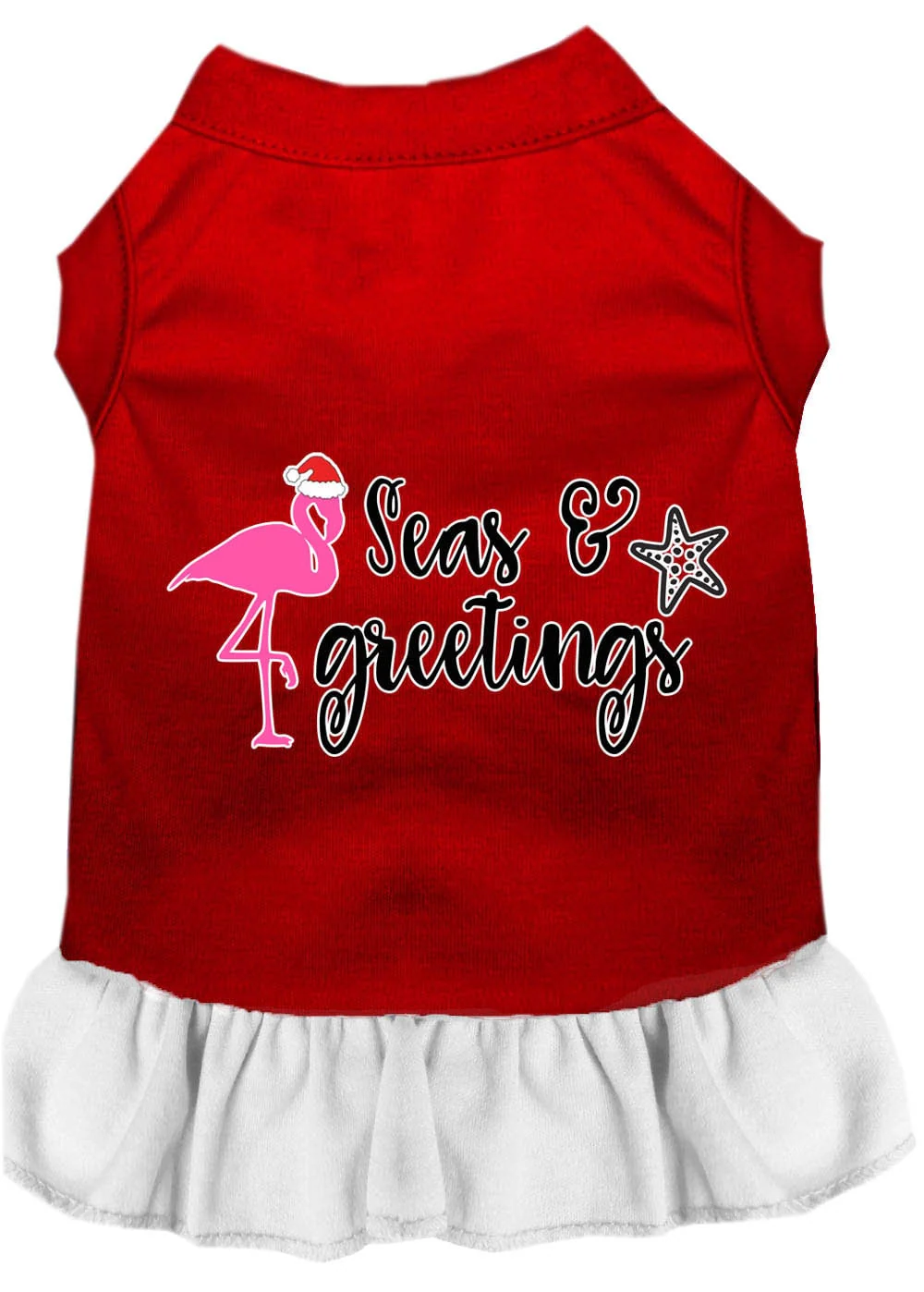 Christmas Pet Dress Screen Printed, "Seas and Greetings" - Image 10