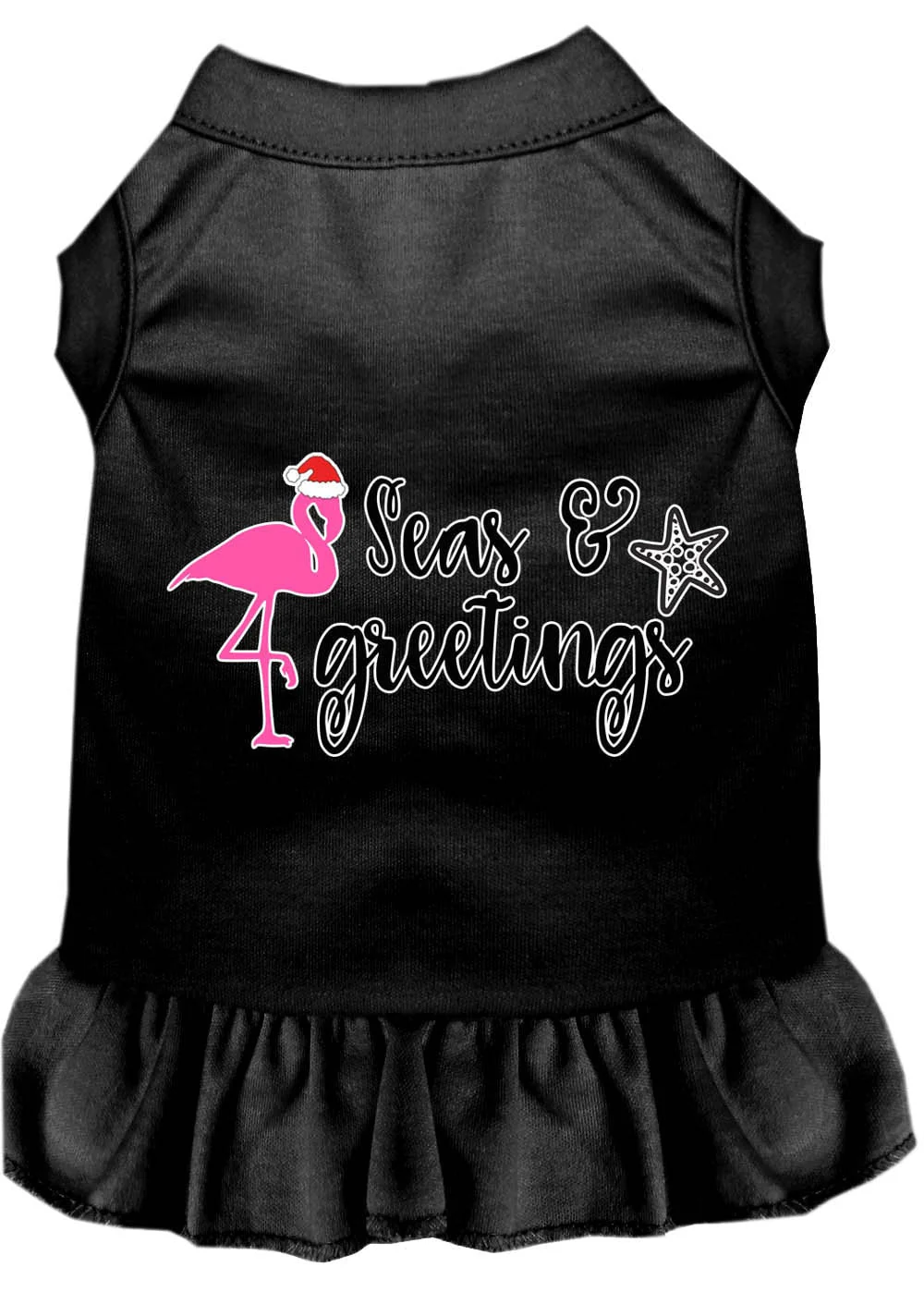 Christmas Pet Dress Screen Printed, "Seas and Greetings" - Image 3
