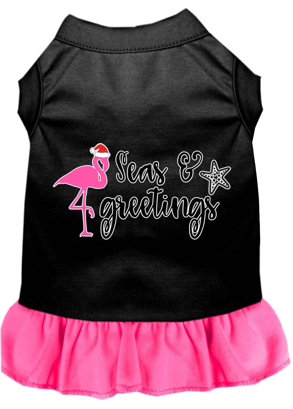 Christmas Pet Dress Screen Printed, "Seas and Greetings" - Image 4