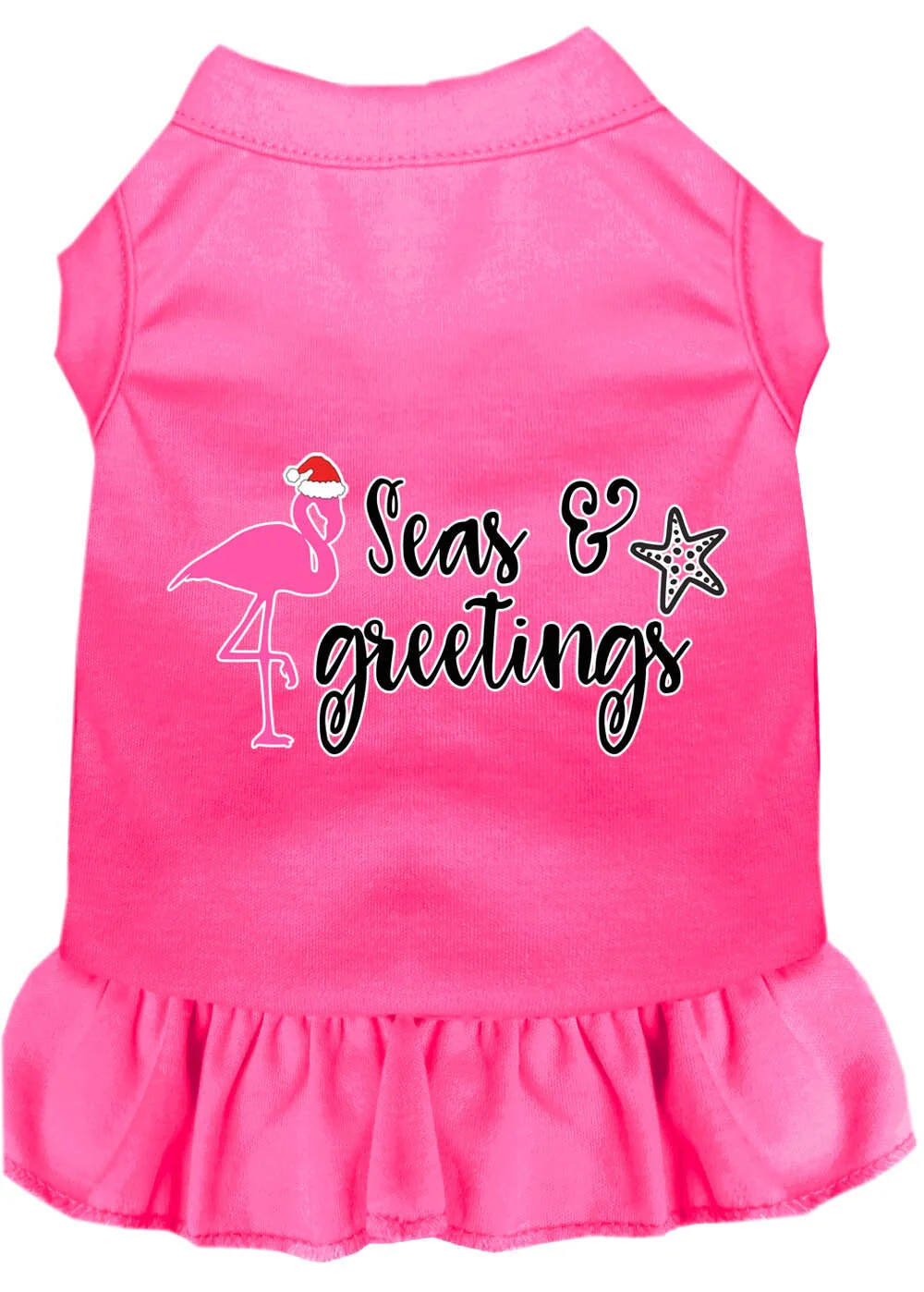 Christmas Pet Dress Screen Printed, "Seas and Greetings" - Image 5