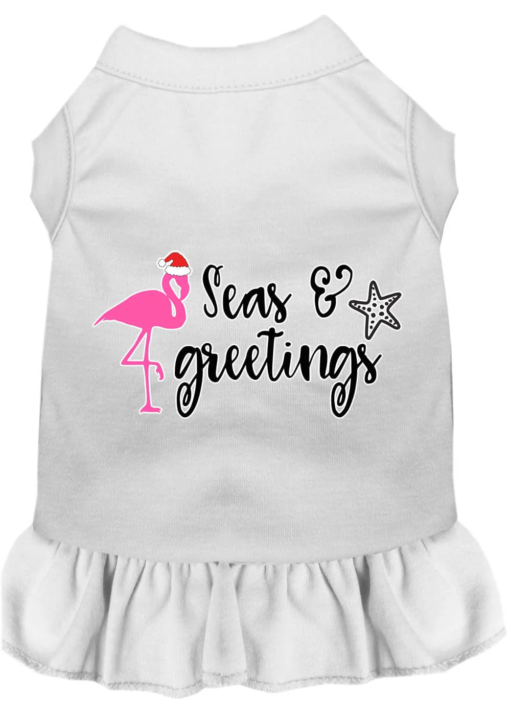 Christmas Pet Dress Screen Printed, "Seas and Greetings" - Image 7