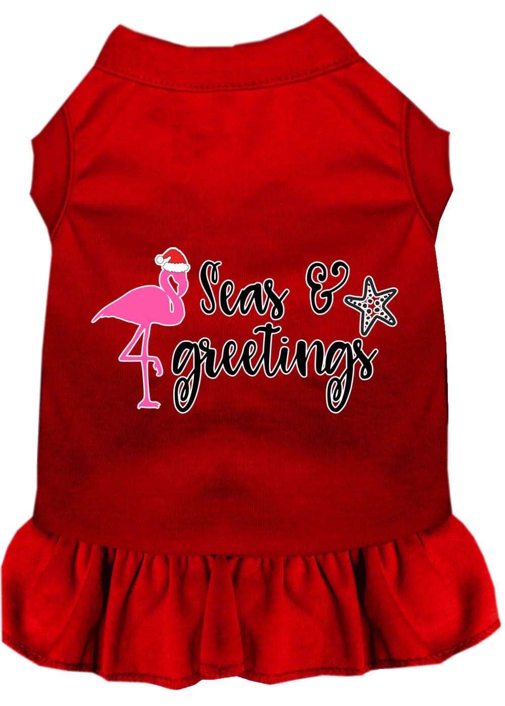 Christmas Pet Dress Screen Printed, "Seas and Greetings" - Image 9