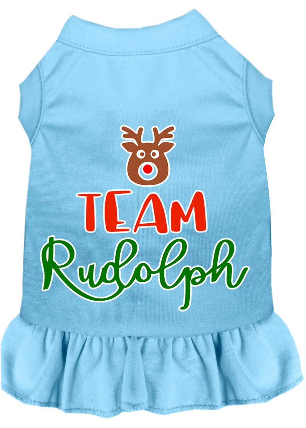 Christmas Pet Dress Screen Printed, "Team Rudolph" - Image 10