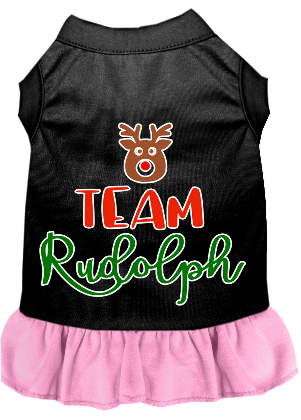 Christmas Pet Dress Screen Printed, "Team Rudolph" - Image 8