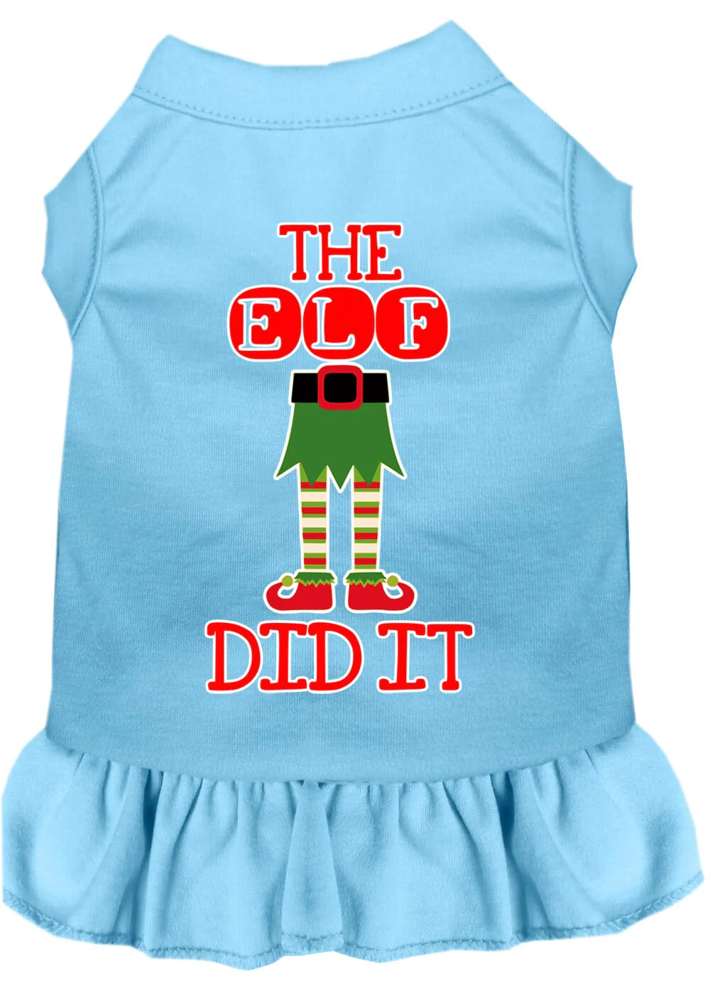 Christmas Pet Dress Screen Printed, "The Elf Did It" - Image 3