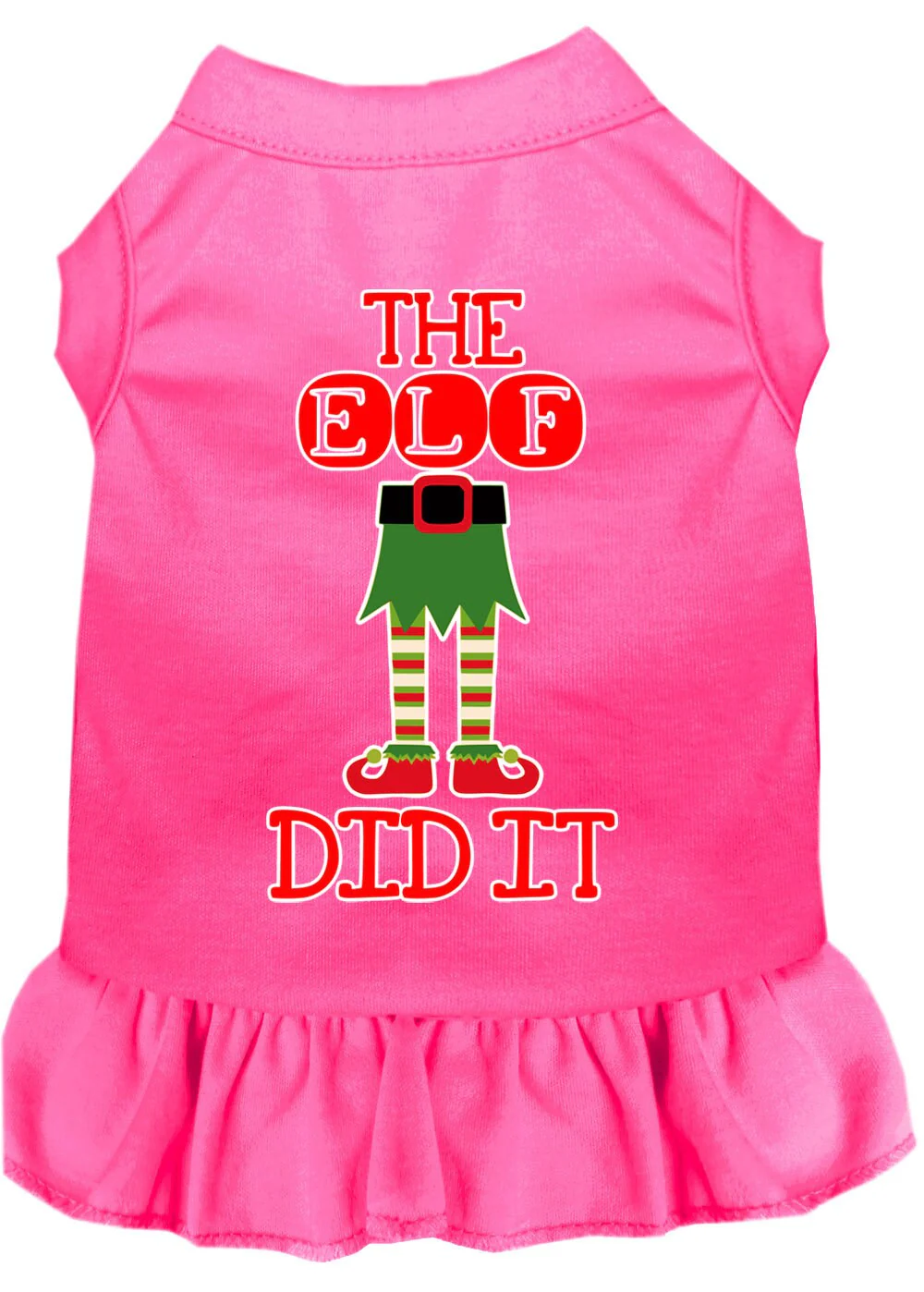 Christmas Pet Dress Screen Printed, "The Elf Did It" - Image 6