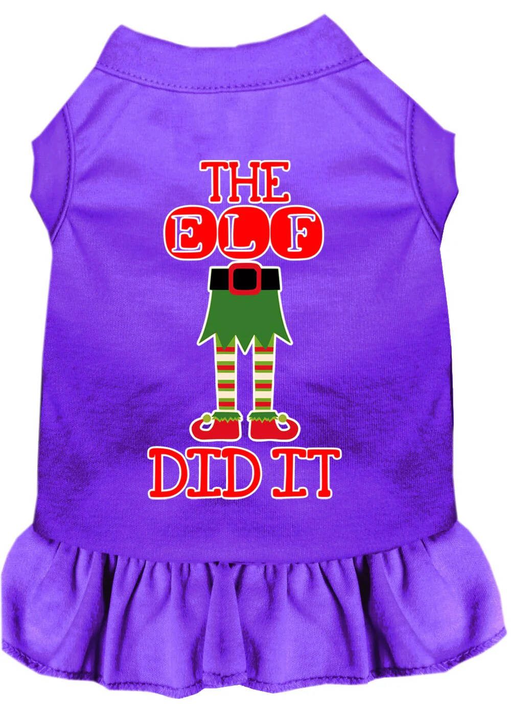 Christmas Pet Dress Screen Printed, "The Elf Did It" - Image 7